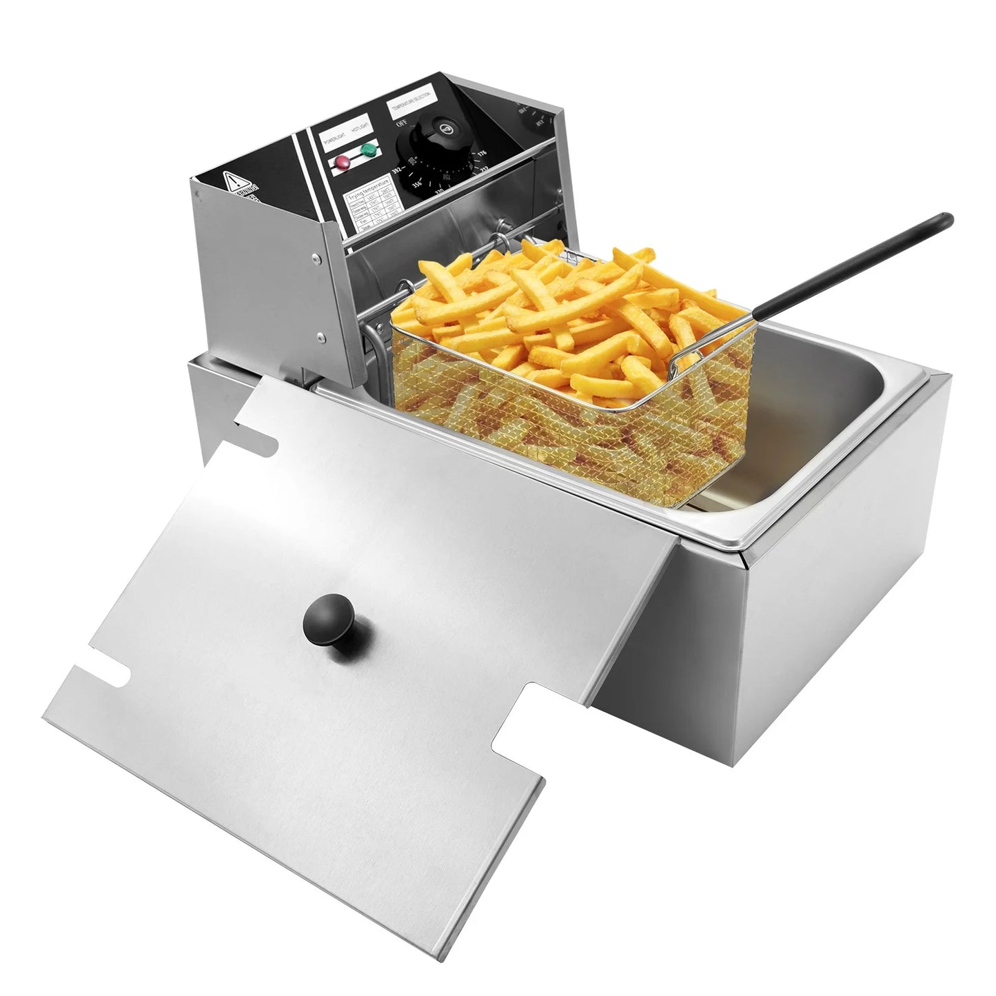 Jacgood 6L Stainless Steel Electric Fryer With Basket For Home Kitchen And Restaurant Professional Commercial Electric Deep Fryer