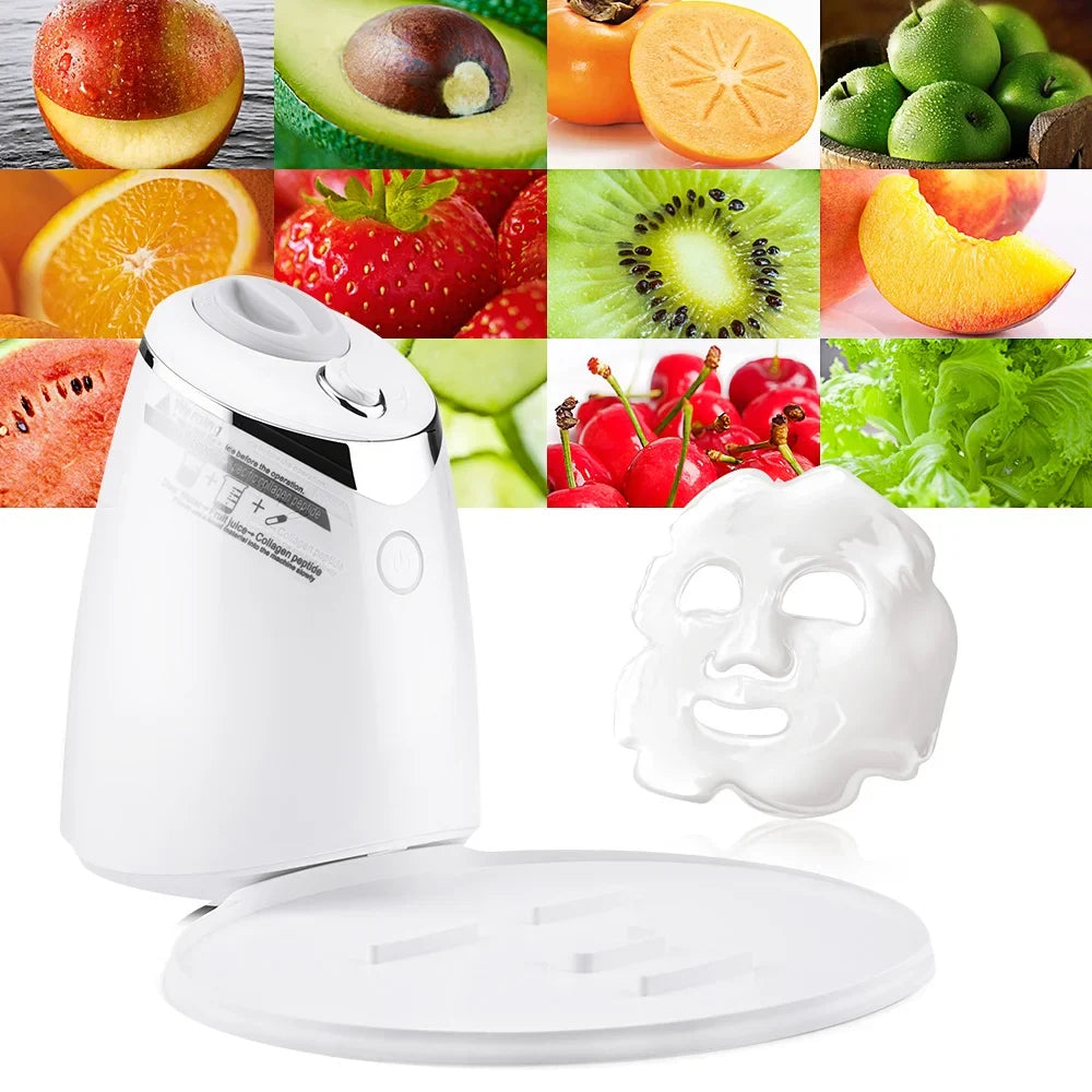 Facial Mask Machine Diy Face Mask Machine, Natural Fruit Vegetable Mask Maker for Skin Care, SPA Facial Skin Care, Face Mask Maker Machine Kit With Collagen Pills, Easy to Use and Clean