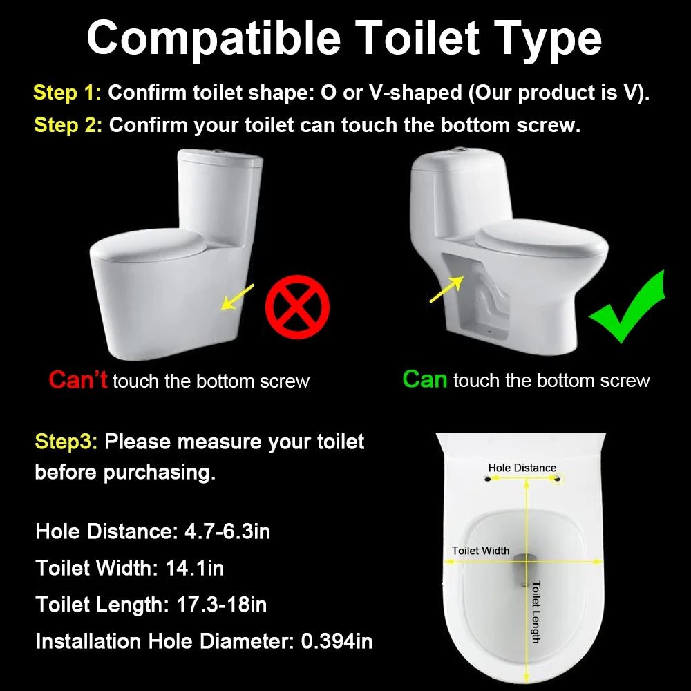Aiteng Soft Vinyl V-Shaped Toilet Seat Cover with Comfort Foam Cushioning fits Most Fixtures, Toilet Lid with Secure Hinges Easy Clean and Installation, White