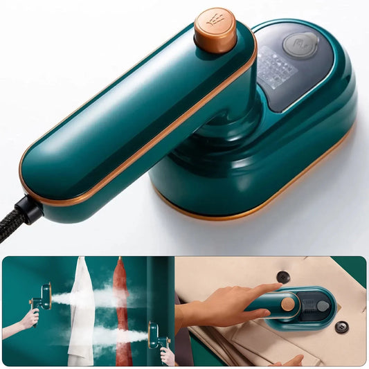 ARCTICICE Portable Garment Steamer with Wet Dry Ironing 180¡ã Rotable Handle 970W Steamer for Clothes, Green