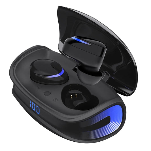 Wireless Earbuds Bluetooth 5.3 in Ear Light-Weight Headphones,60Hrs Playtime Ear Buds with Charging Case,Built-in Microphone Headset,Immersive Premium Sound with Deep Bass for Sport Black