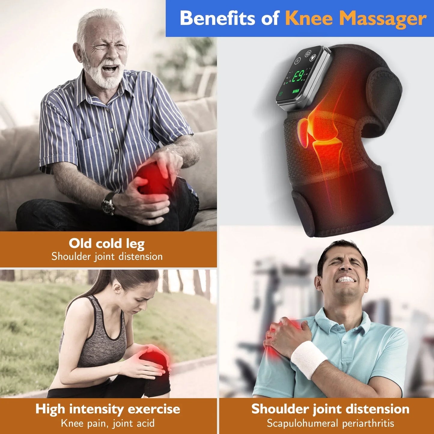 3 IN 1 Heated Vibration Shoulder Brace Support,Heating Vibration Massage Protector Shoulder Strap,Shoulder Massager,Relieve Shoulder Muscle Pain Gift
