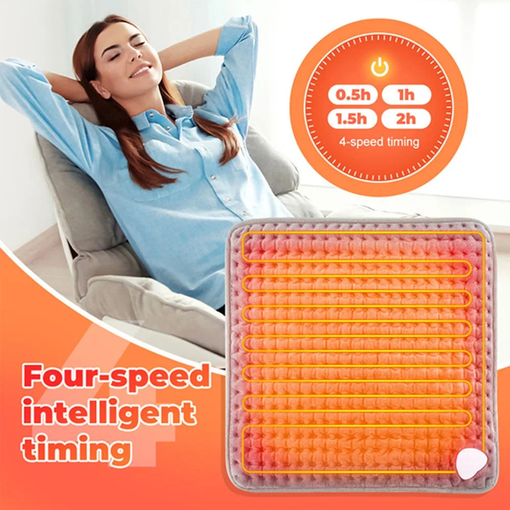 Electric Heated Foot Warmers for Men and Women, Double Sided Electric Foot Warmer, Foot Heating Pad with 9 Temperature & 4 Timer Settings, Fast Heating Technology for Office, Home, Machine Washable