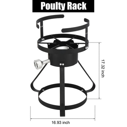 Ktaxon Propane Outdoor Fryer Kit Aluminum Frying/Boiling Turkey Fryer Pot 30QT 4 Piece Set