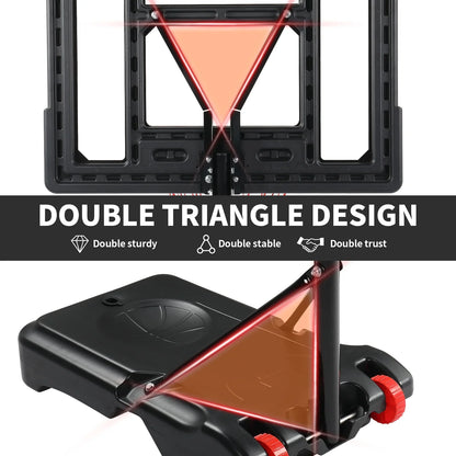 Ktaxon 6.5-8ft Basketball Hoop System, 33in Portable Basketball Goals with Basketball and Indoor Outdoor