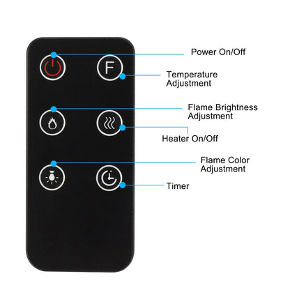 Ktaxon 120V 1500W 30in Embedded Wall-Mounted Fireplace With Remote Control Colorful/12-Color Flam