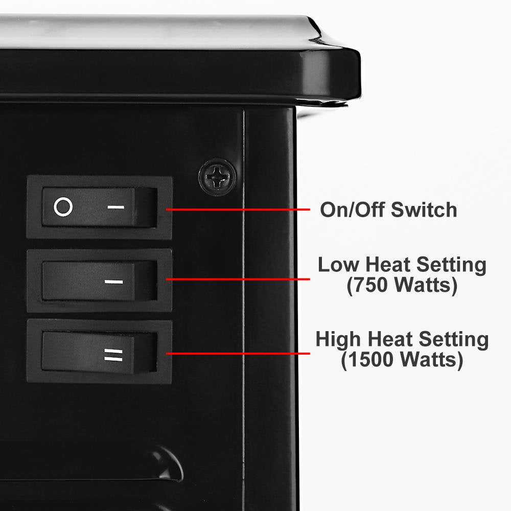 Ktaxon 1500W Portable Tower Space Heater with Remote , Black