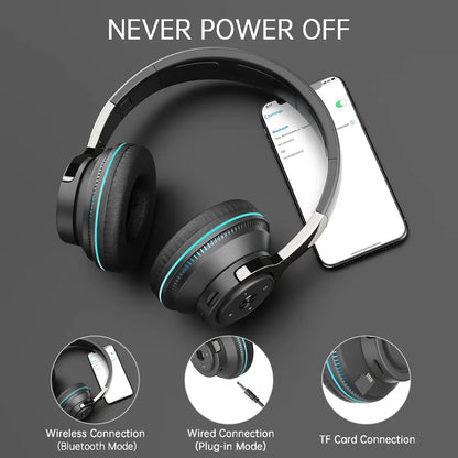 XUEYU Wireless On-Ear Headphone, Upgrade Bass HiFi Stereo Wireless Heaset, Black