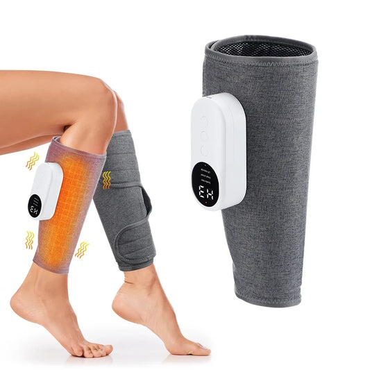 Leg Massager for Circulation and Pain Relief,Calf Air Compression Massager with Heat,Leg Massager with 3 Intensities,3 Modes,Easy to use, Muscle Relaxation, Gifts (Single)