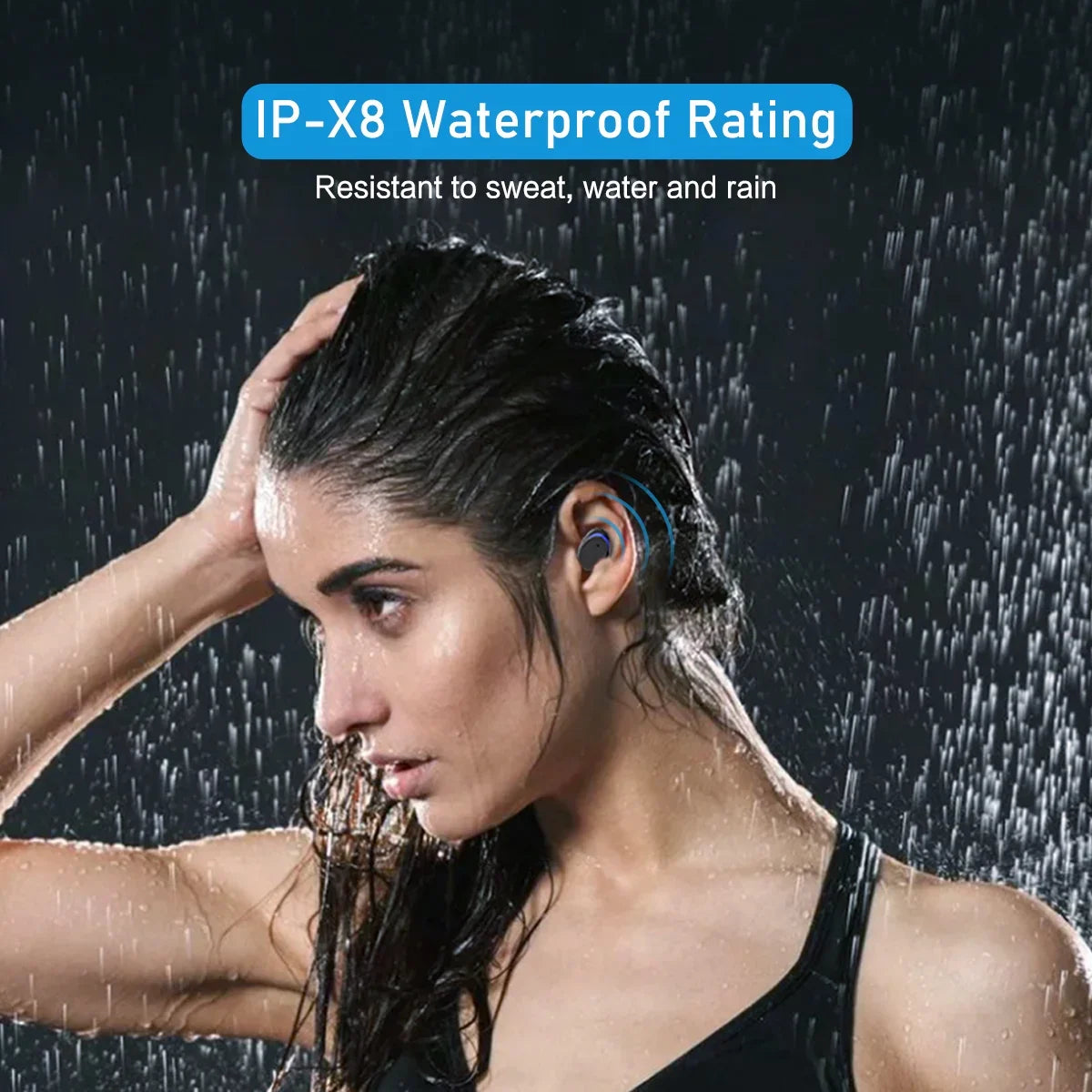 Wireless Earbuds Bluetooth 5.3 in Ear Light-Weight Headphones,60Hrs Playtime Ear Buds with Charging Case,Built-in Microphone Headset,Immersive Premium Sound with Deep Bass for Sport Black
