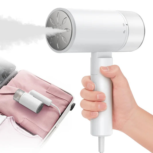 Steamer for Clothes, Portable Handheld Garment Steamer, 1200W Mini Foldable Fabric Steam Iron, 13s Fast Heat-up with 200ml Tank, for Travel and Home, White