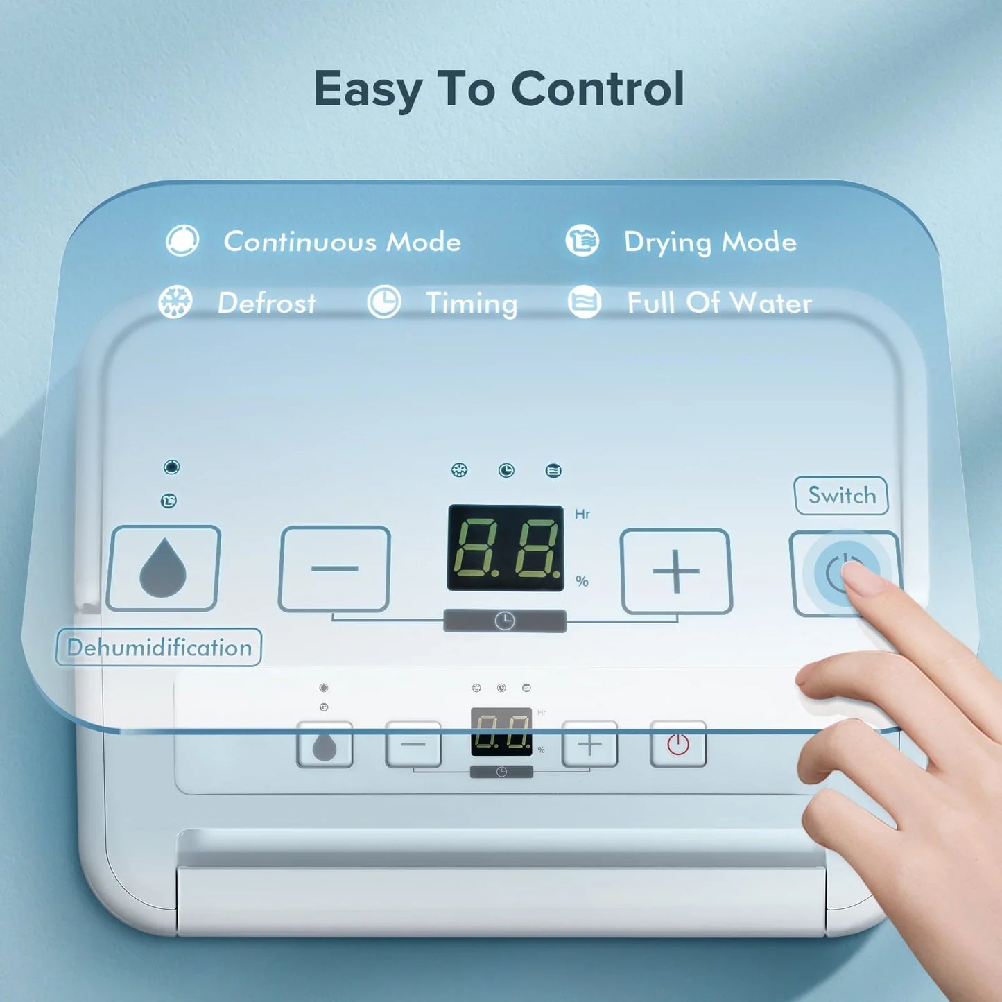 Havato 8 Pint Dehumidifier, 1000 Sq.ft Coverage Area with 24H Timer, Basement/Bathroom/Laundry Room