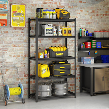Ktaxon 40" W Wire Shelving, Heavy Duty Garage Kitchen Storage Shelves, Adjustable Metal Shelving Unit, Industrial Rack Load 2500LBS for Pantry Basement, Black