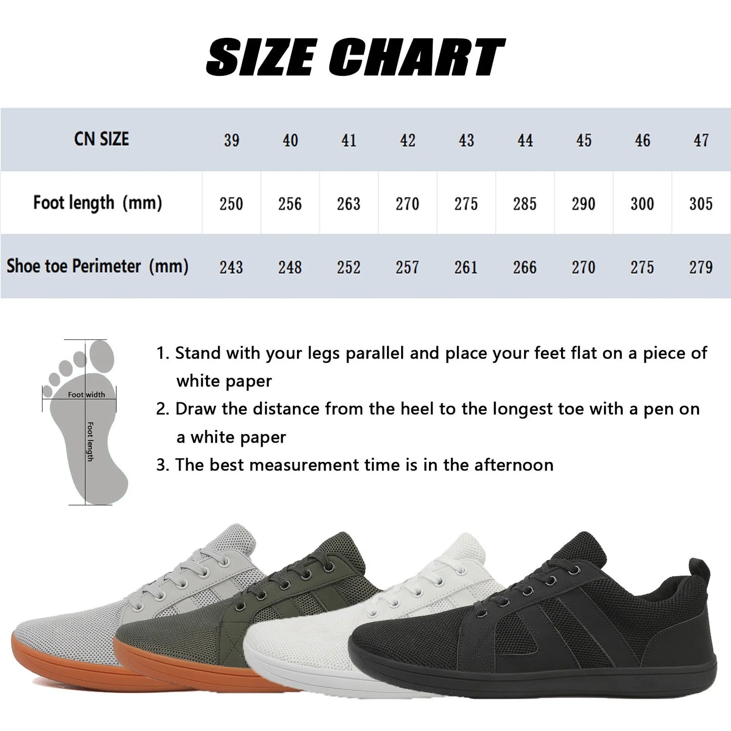 LASUDRAA Men's Shoes Comfortable Walking Barefoot Minimalist Zero Drop Wide Width Fashion Sneaker