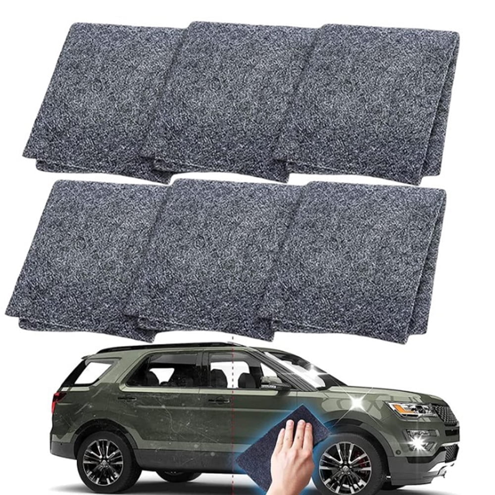 Aiteng 6PCS Nano Sparkle Cloth Car Scratch Remover, Nanosparkle Cloth for Car Scratches, Multipurpose Magic Car Scratch Cleaning